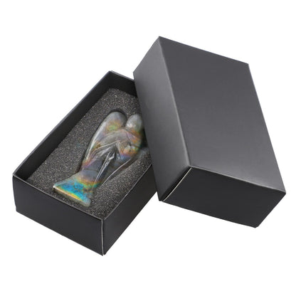 Hand Carved Labradorite Angel – For Aura Protection