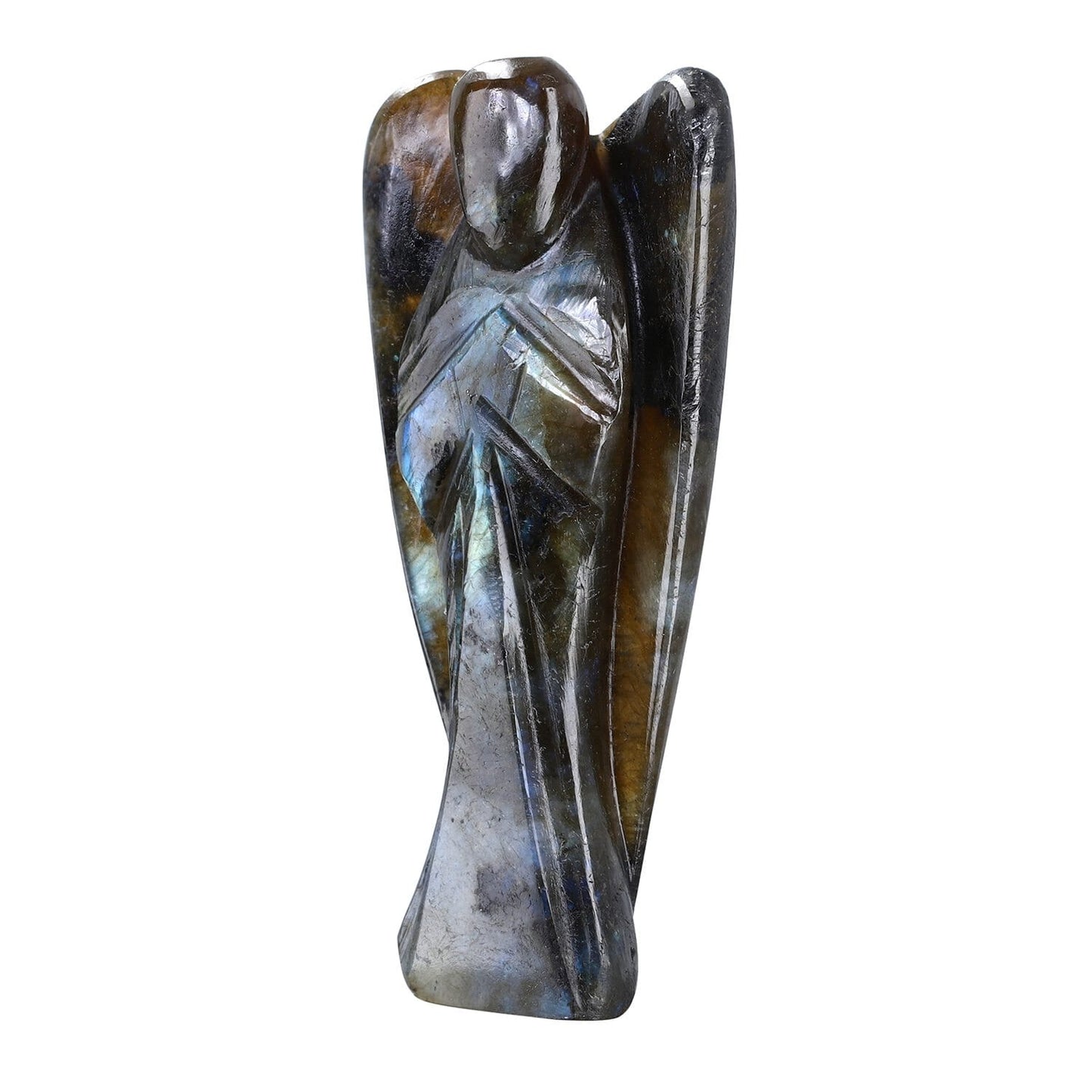 Hand Carved Labradorite Angel – For Aura Protection