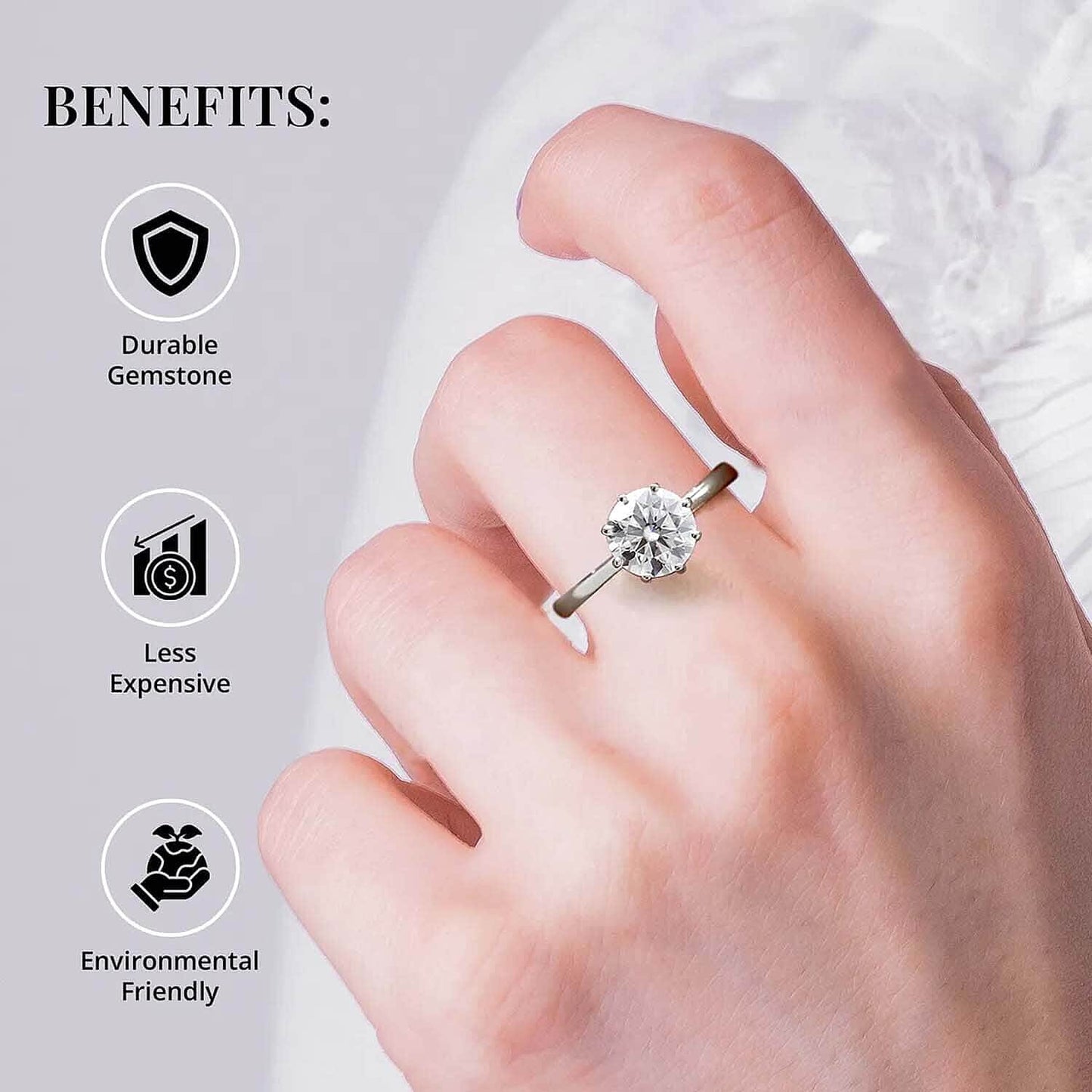 Heart and Arrow Cut Moissanite Ring — Timeless Sparkle & Luxury