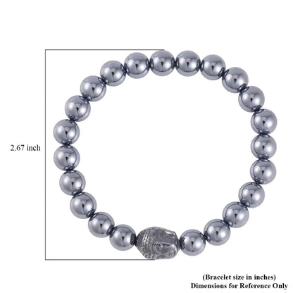 Terahertz Buddha Charm Beaded Bracelet