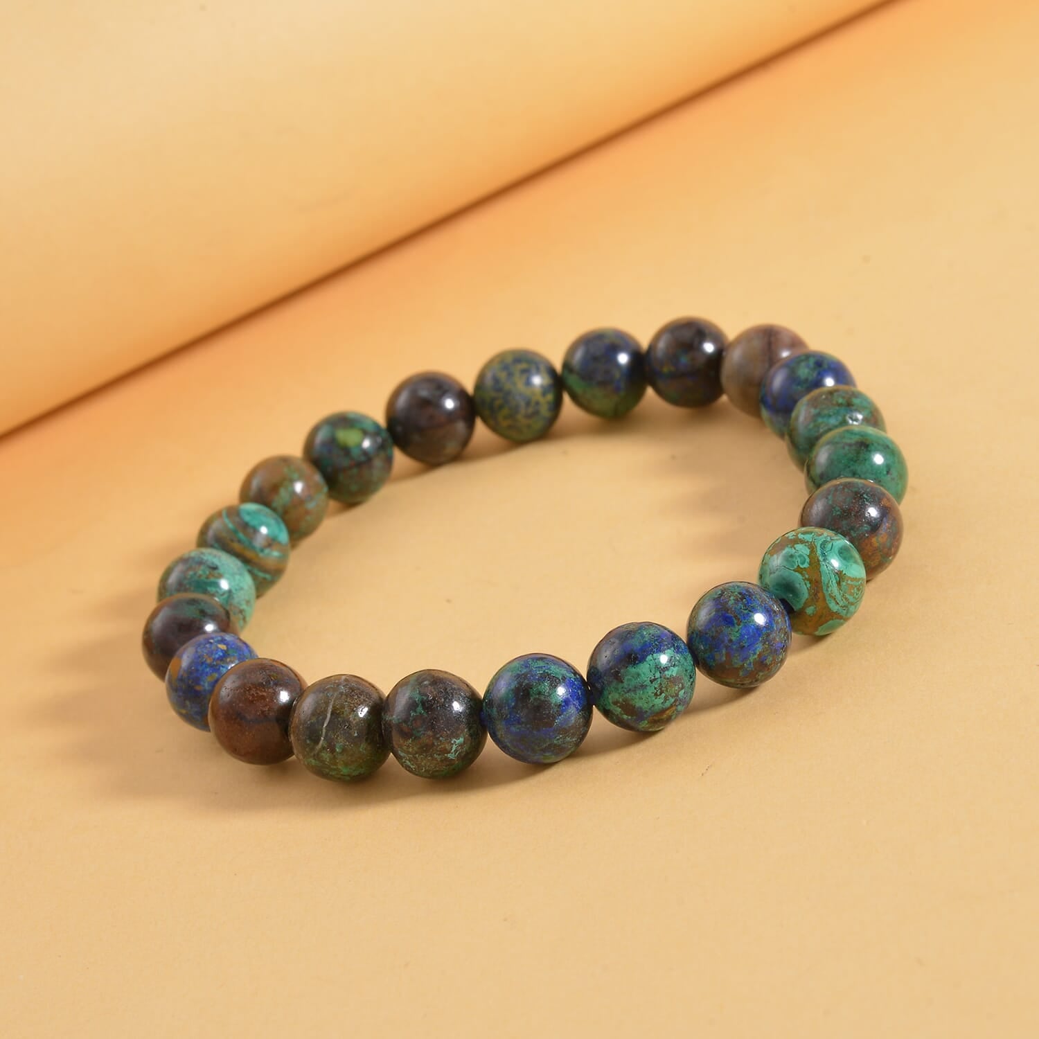 Chrysocolla Stretchy Beaded Bracelet – Emotional Healing Energy