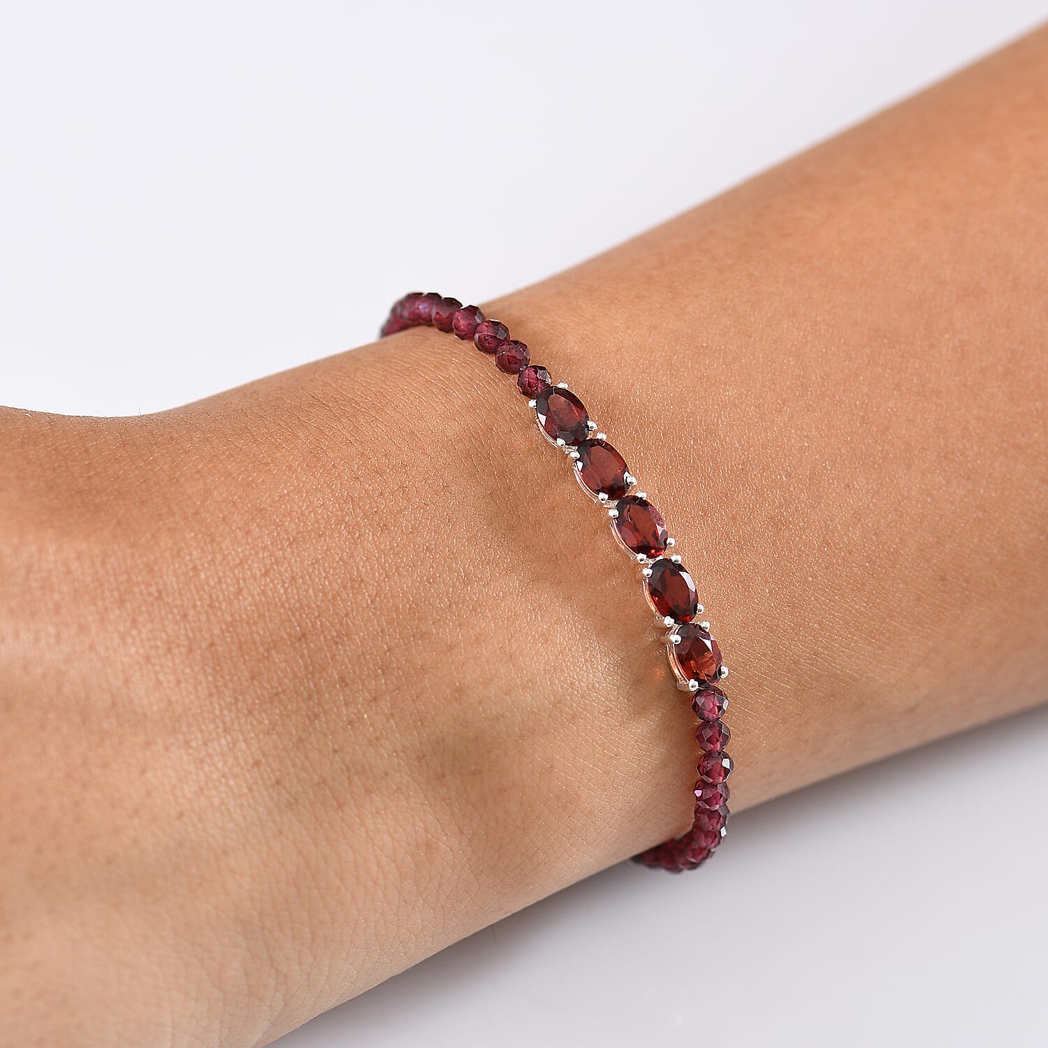 D'Joy Gemstone Beaded Bracelet in Silver – MindfulSouls