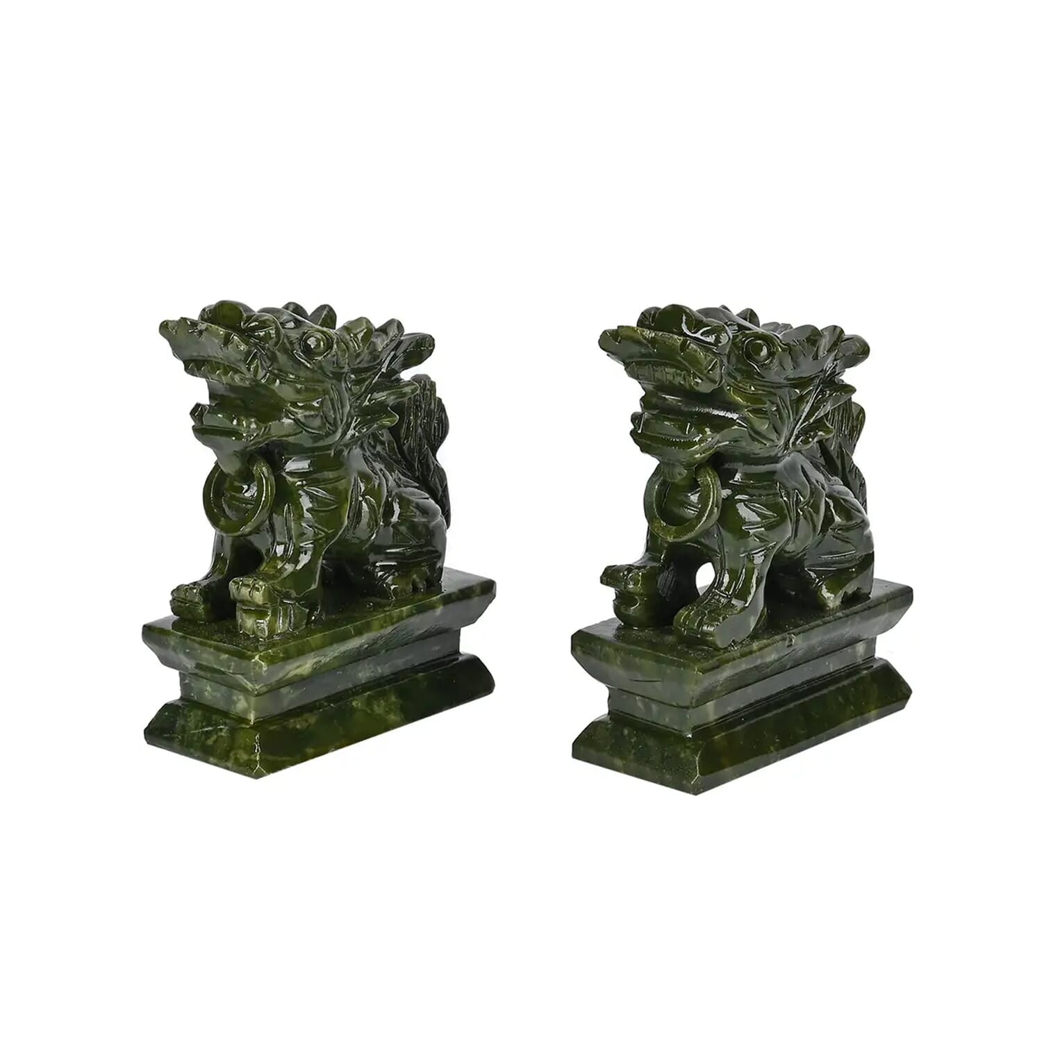 Serpentine Feng Shui Pixiu Duo – Crafted for Balance and Spiritual Energy
