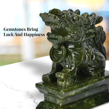 Serpentine Feng Shui Pixiu Duo – Crafted for Balance and Spiritual Energy