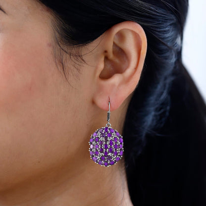Amethyst & Peridot Earrings – Vibrant & Refined Elegance