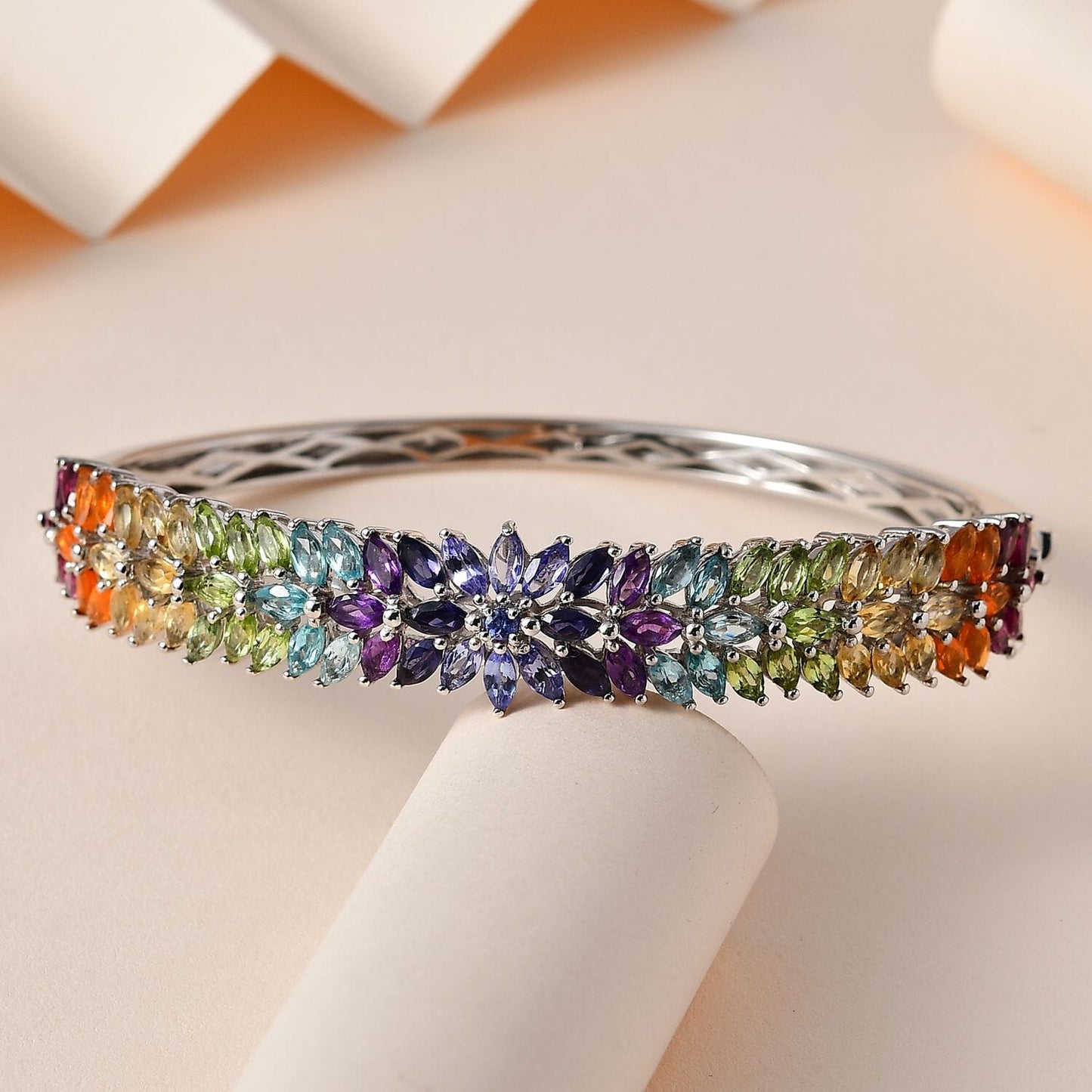 Dahlia Gemstone Bangle – A Symbol of Strength and Transformation