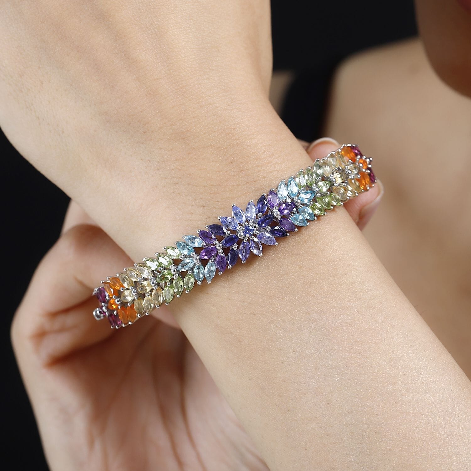 Dahlia Gemstone Bangle – A Symbol of Strength and Transformation