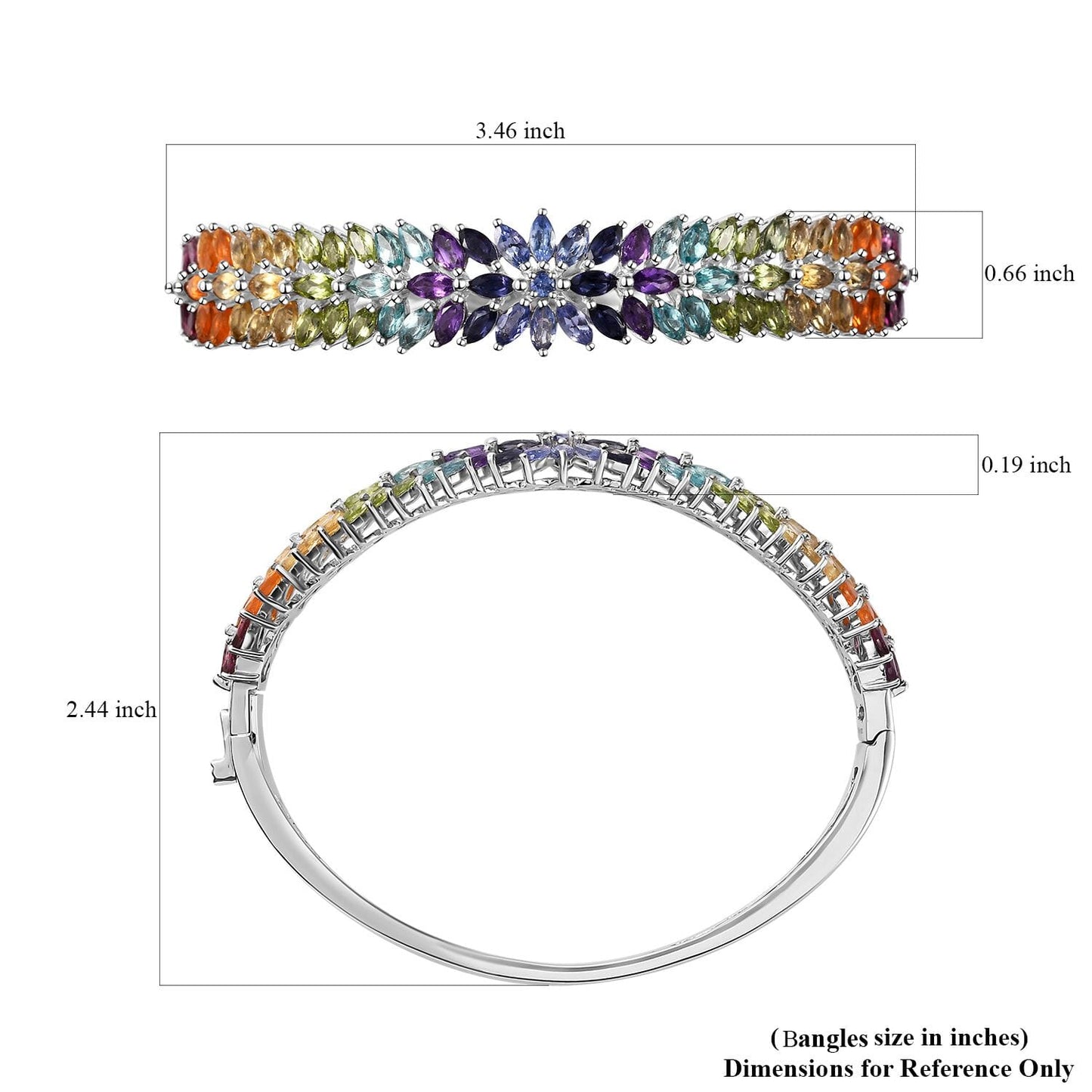 Dahlia Gemstone Bangle – A Symbol of Strength and Transformation