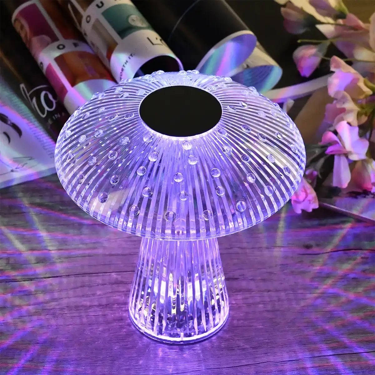 Mushroom Shaped Crystal Table Lamp FREE GIFT