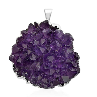 Raw Amethyst Stalactite Pendant