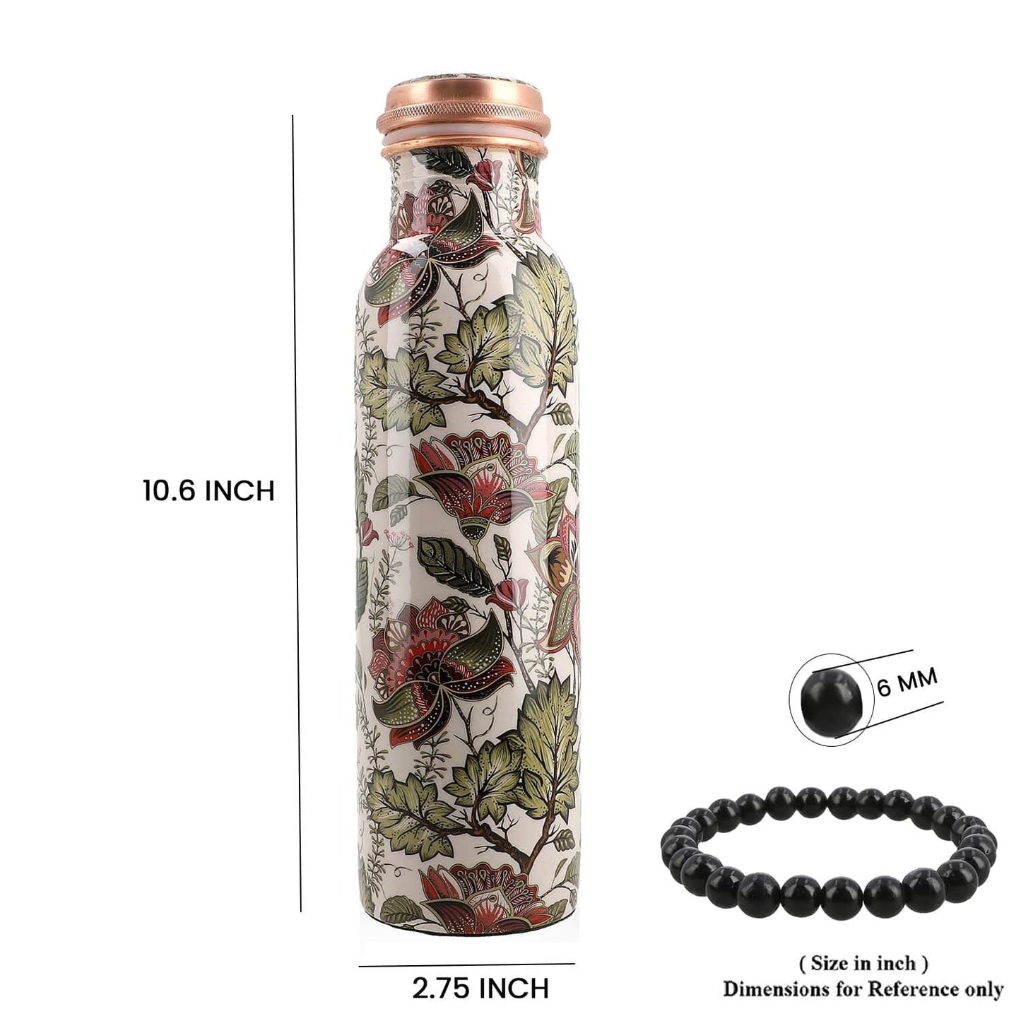 Copper Water Bottle & FREE Shungite Bracelet