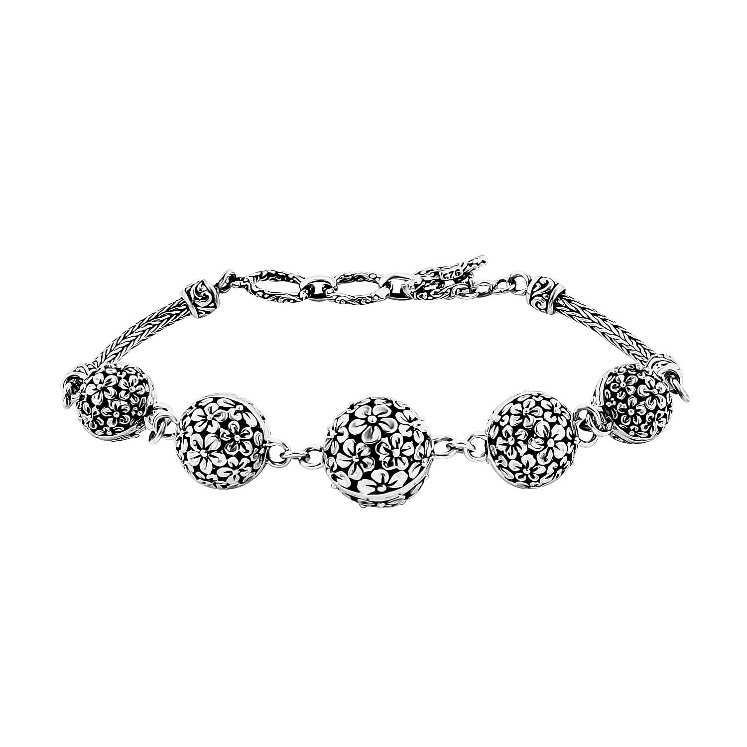 Bali Legacy Frangipani Filigree Silver Bracelet – MindfulSouls