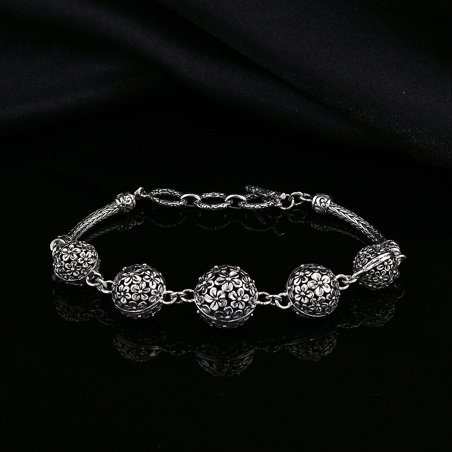 Bali Legacy Frangipani Filigree Silver Bracelet – MindfulSouls