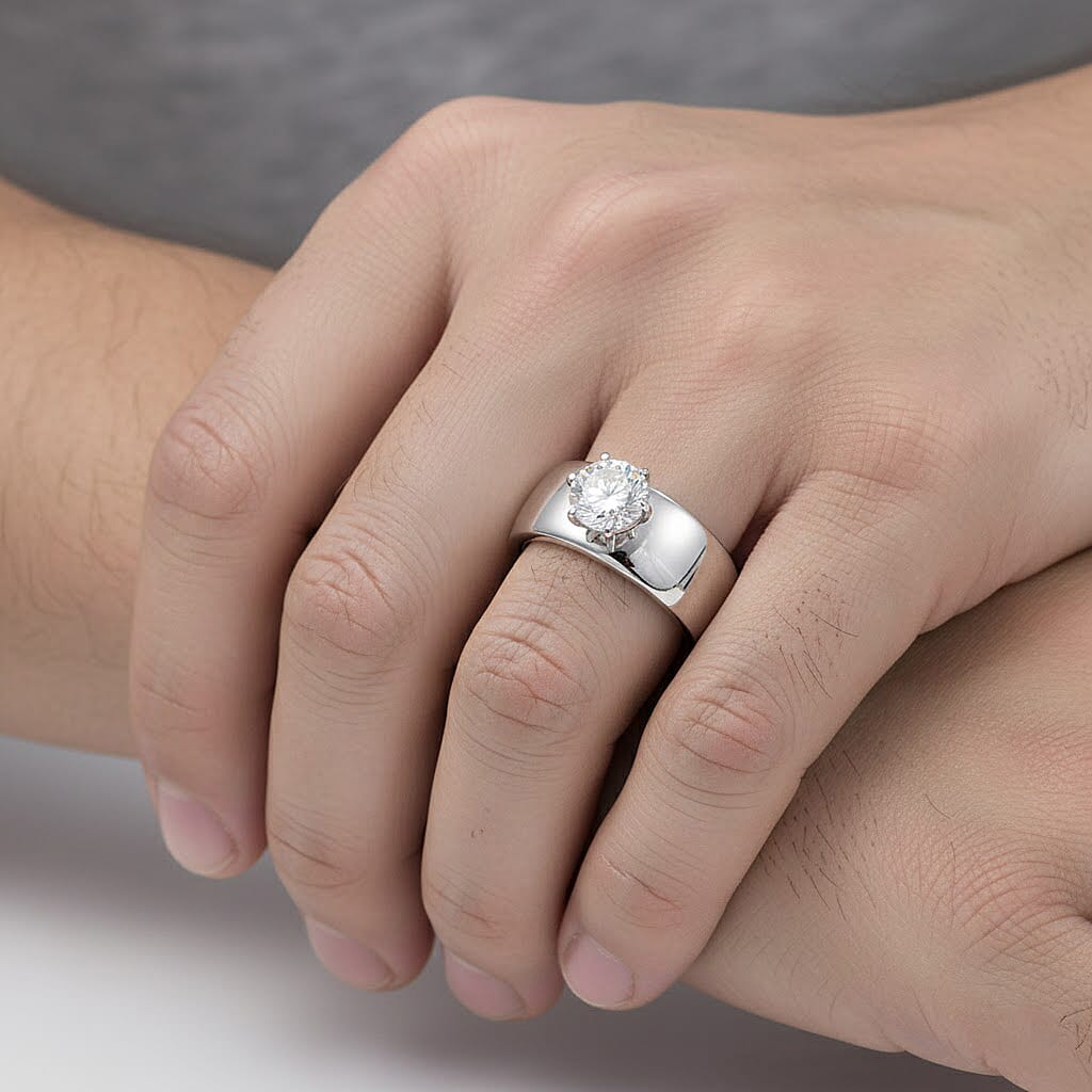 Brilliant Moissanite Solitaire Ring — Eternal Elegance & Radiance