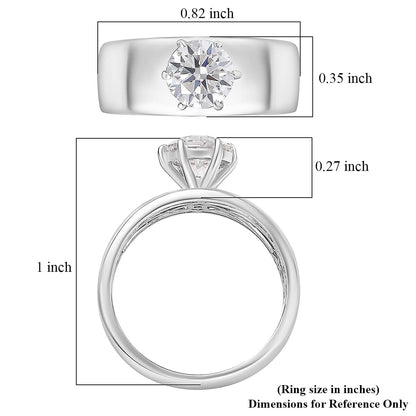 Brilliant Moissanite Solitaire Ring — Eternal Elegance & Radiance