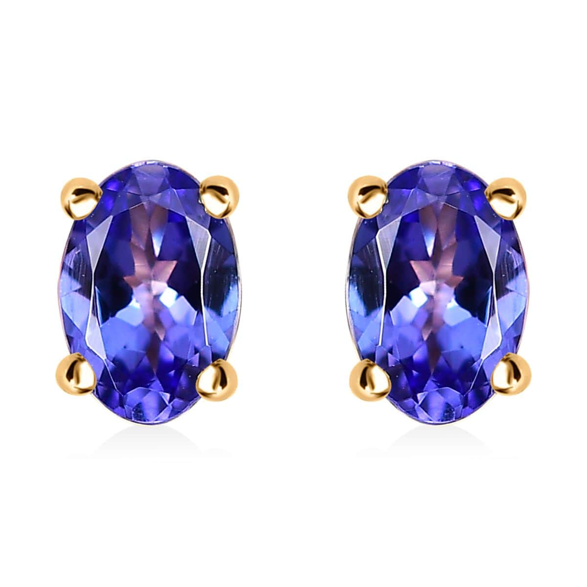 Yellow Gold Tanzanite Earrings