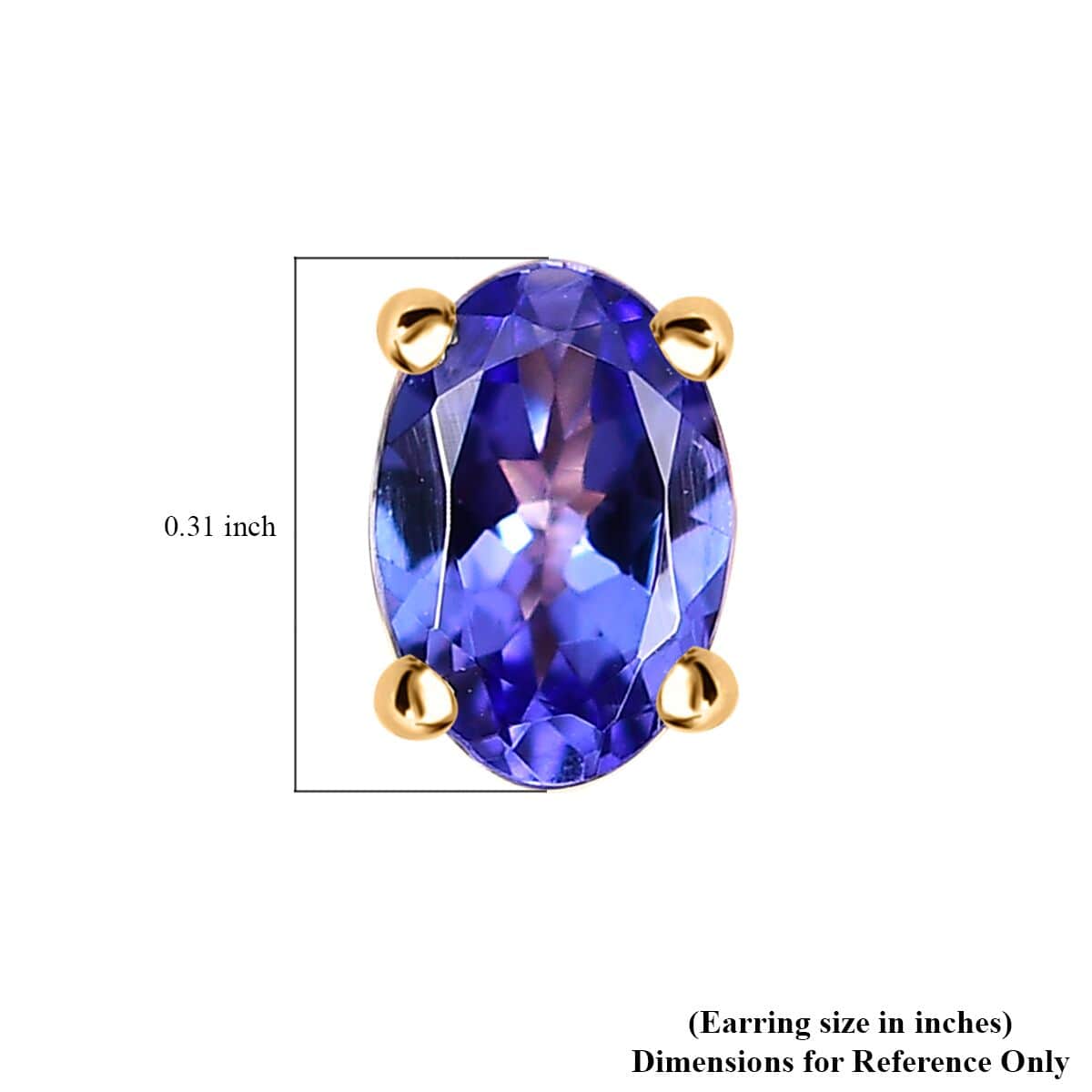 Yellow Gold Tanzanite Earrings