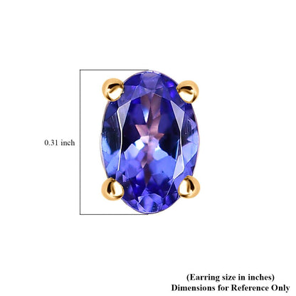 Yellow Gold Tanzanite Earrings