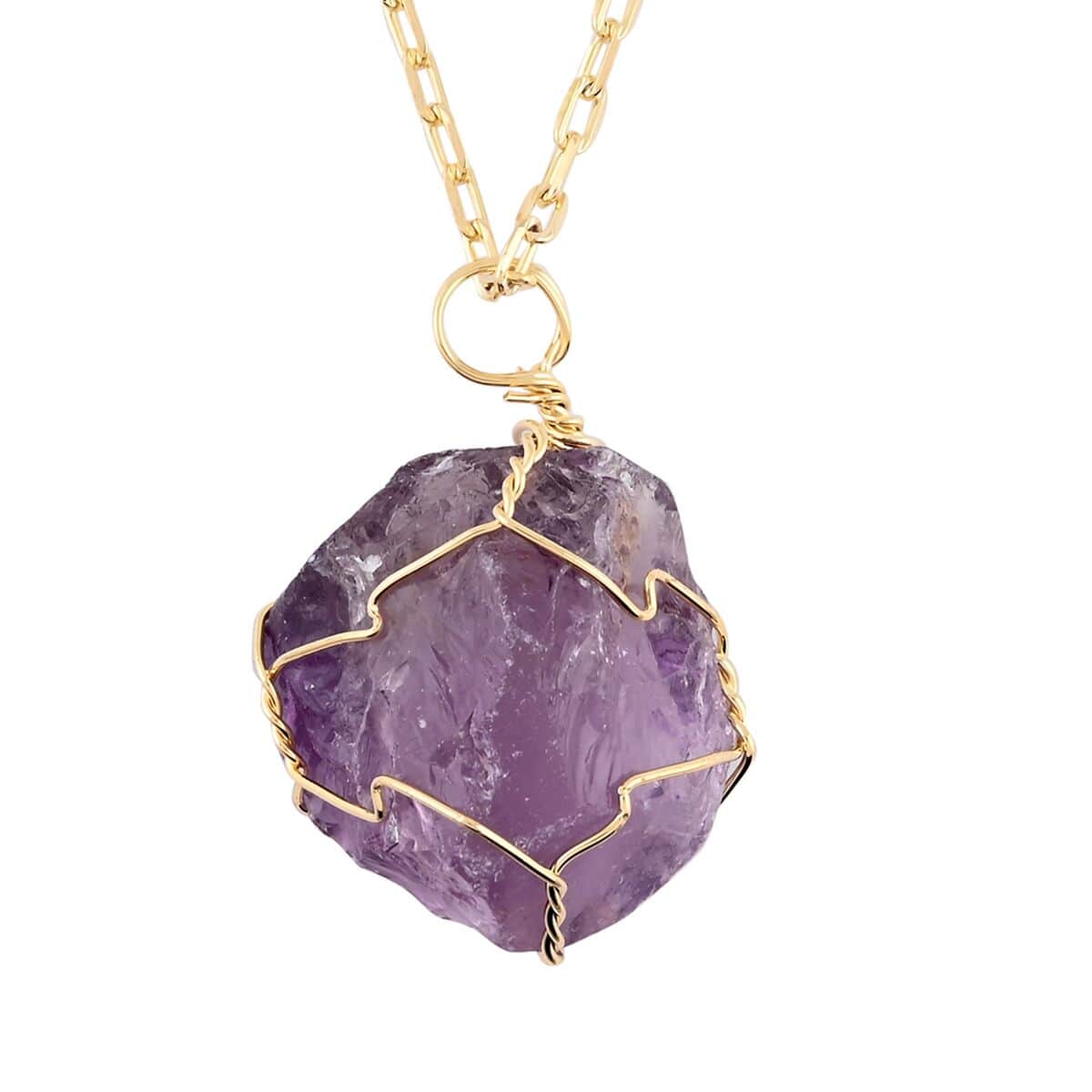 Colors of Brazil Amethyst Necklace in Goldtone