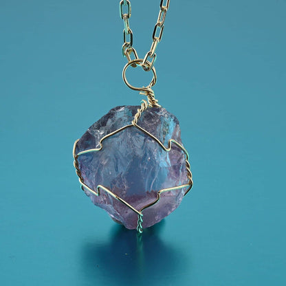 Colors of Brazil Amethyst Necklace in Goldtone