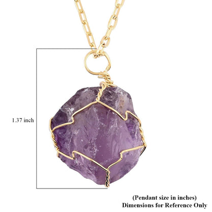 Colors of Brazil Amethyst Necklace in Goldtone