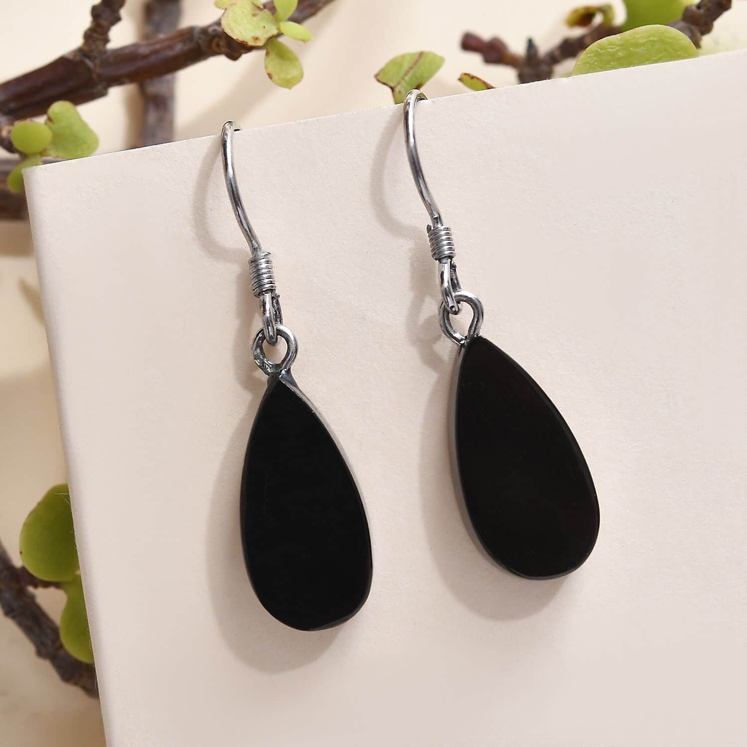 Shungite Dangle Earrings