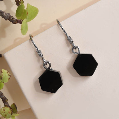 Shungite Dangle Earrings