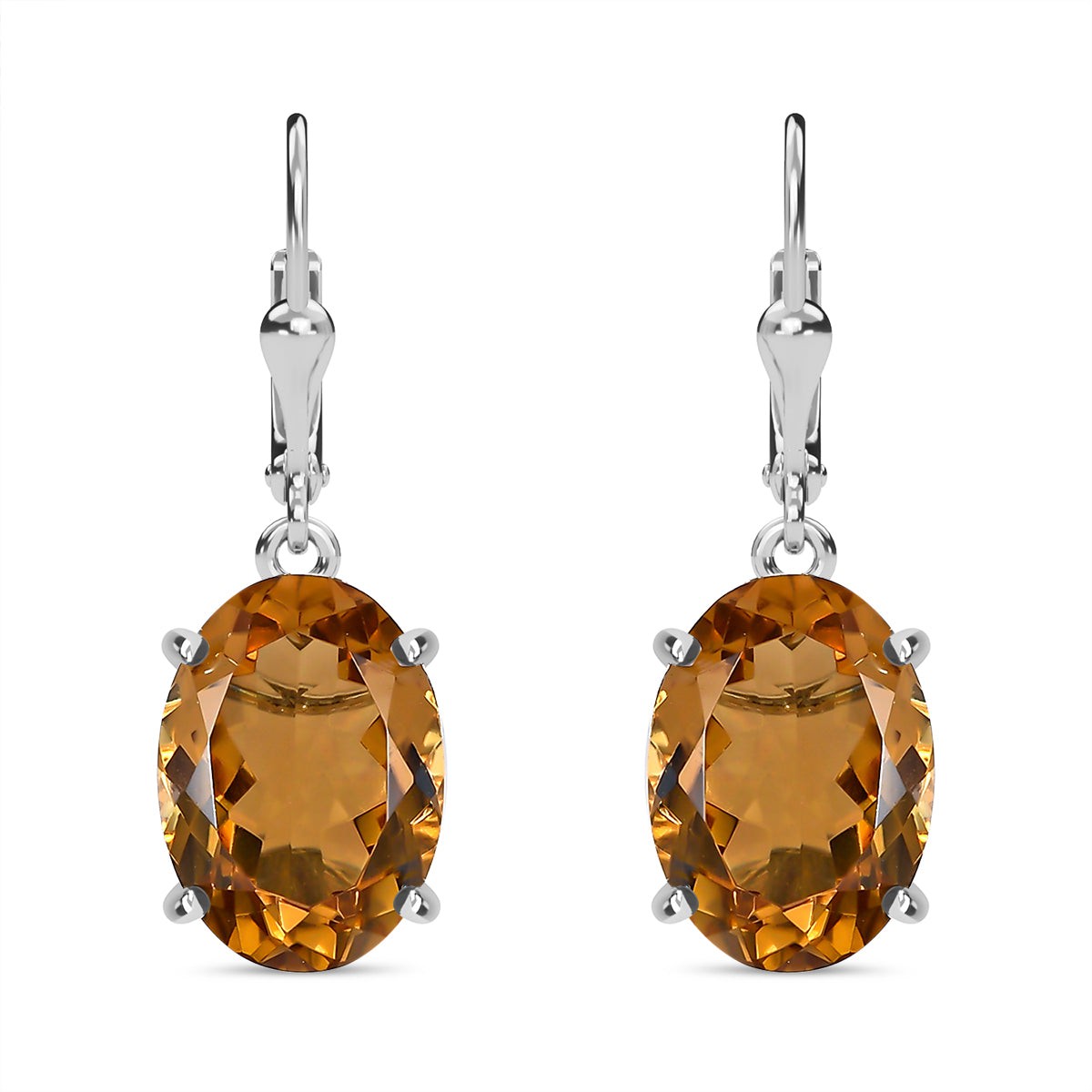 Leverback Citrine Earrings