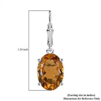 Leverback Citrine Earrings