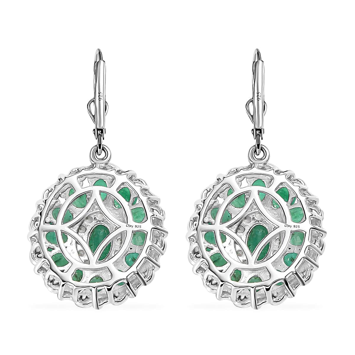 Emerald Floral Earrings