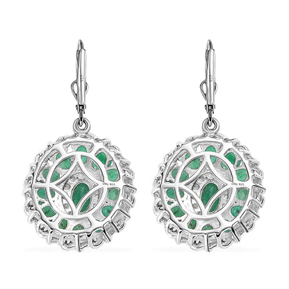 Emerald Floral Earrings