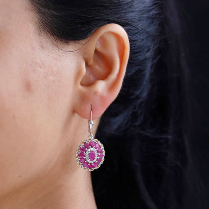 Emerald Floral Earrings