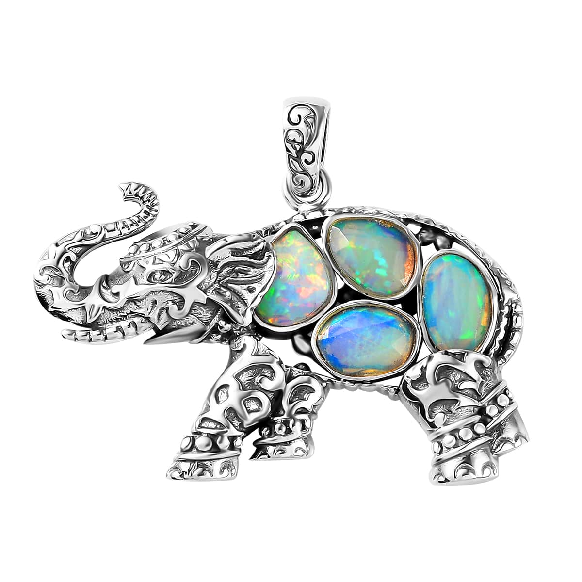 Ethiopian Elephant Pendant in Sterling Silver