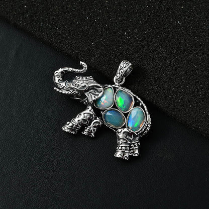 Ethiopian Elephant Pendant in Sterling Silver