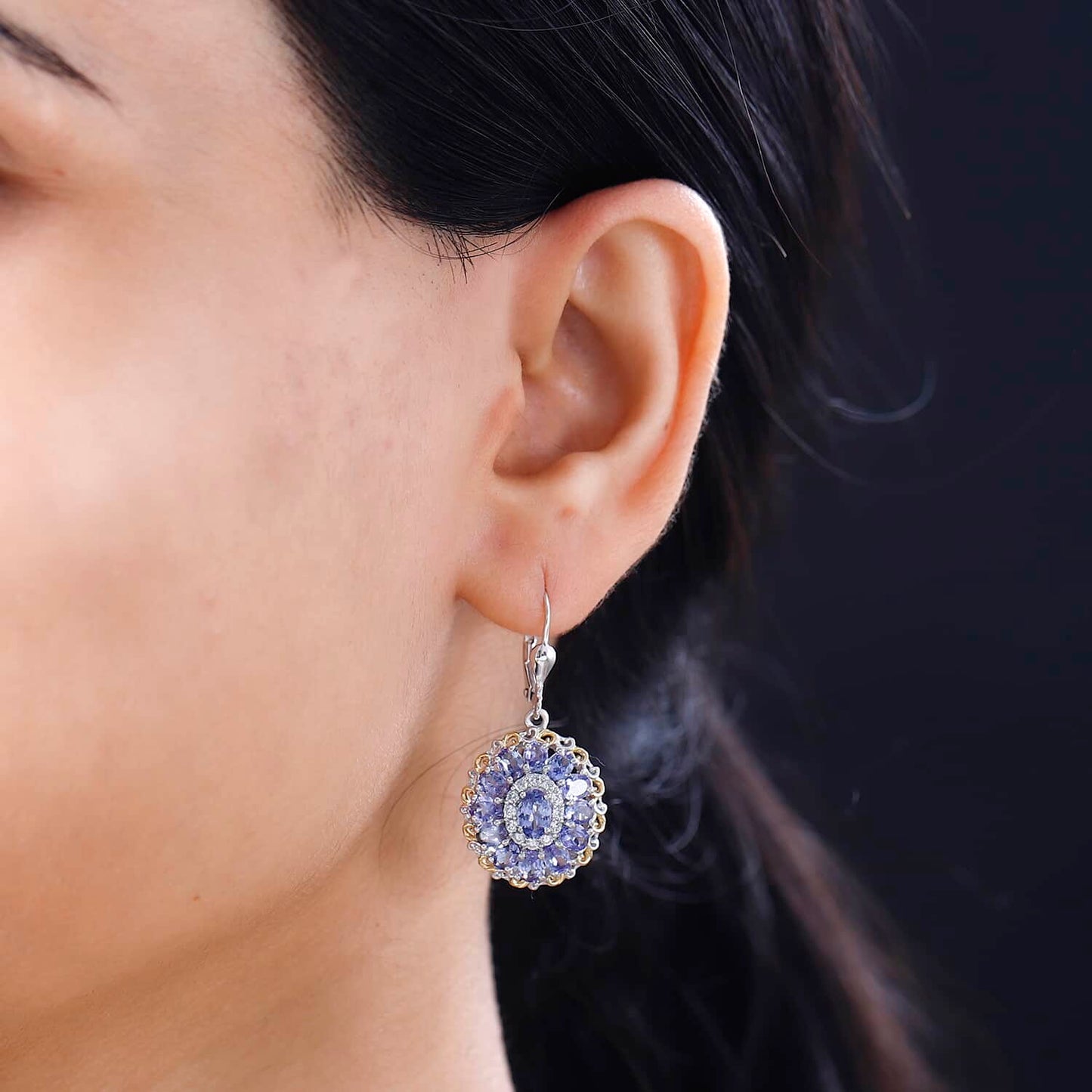 Emerald Floral Earrings