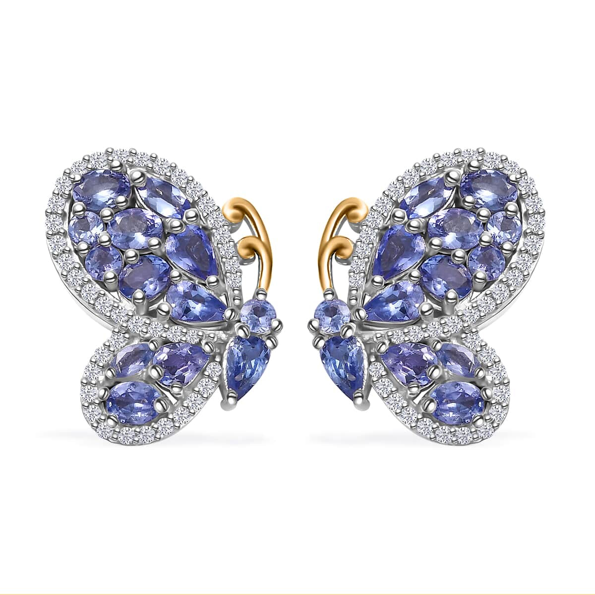 Tanzanite Butterfly Earrings