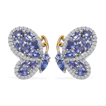 Tanzanite Butterfly Earrings