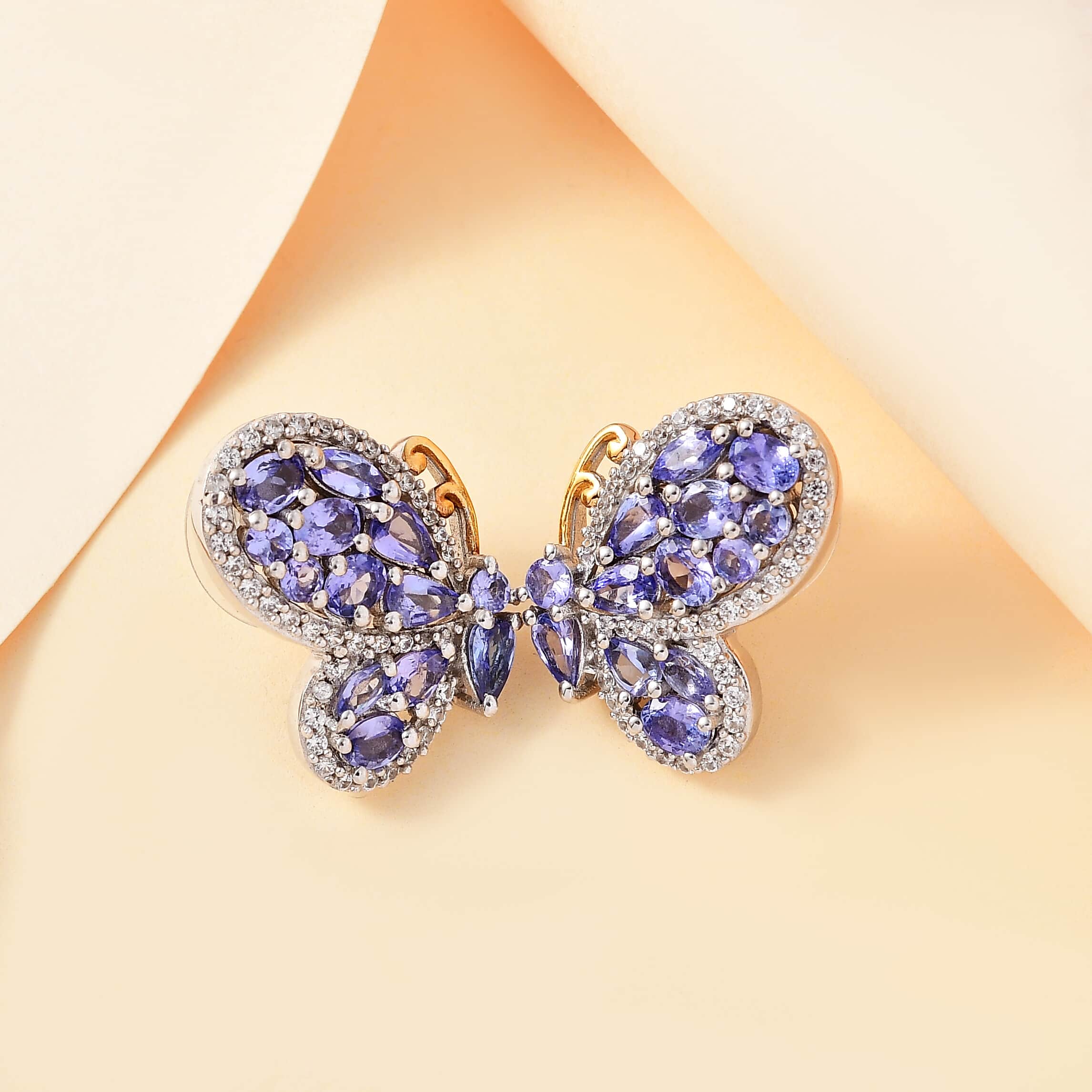 Tanzanite Butterfly Earrings