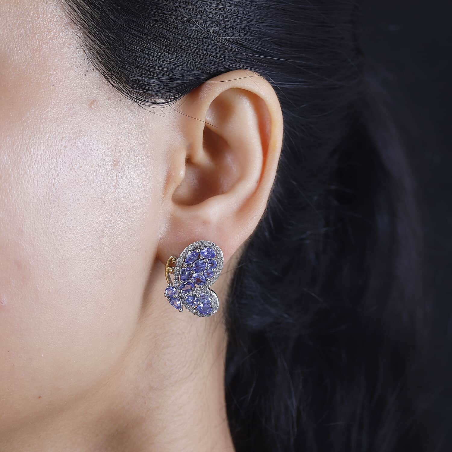 Tanzanite Butterfly Earrings