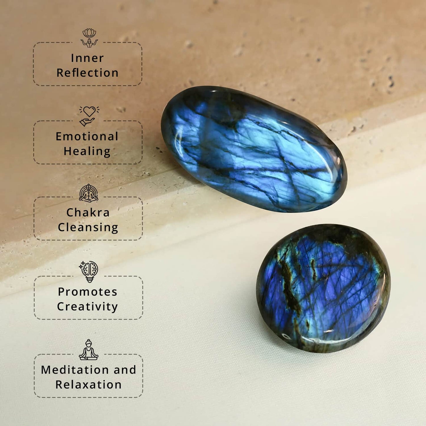 Labradorite Crystal Intuition and Aura Shield