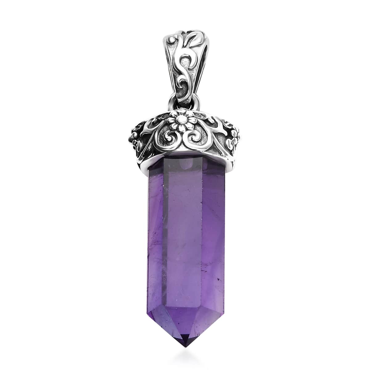 Amethyst Pencil Shape Pendant