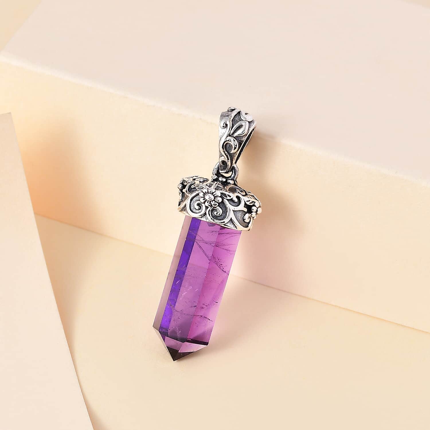 Handcrafted Genuine African Amethyst Pendant