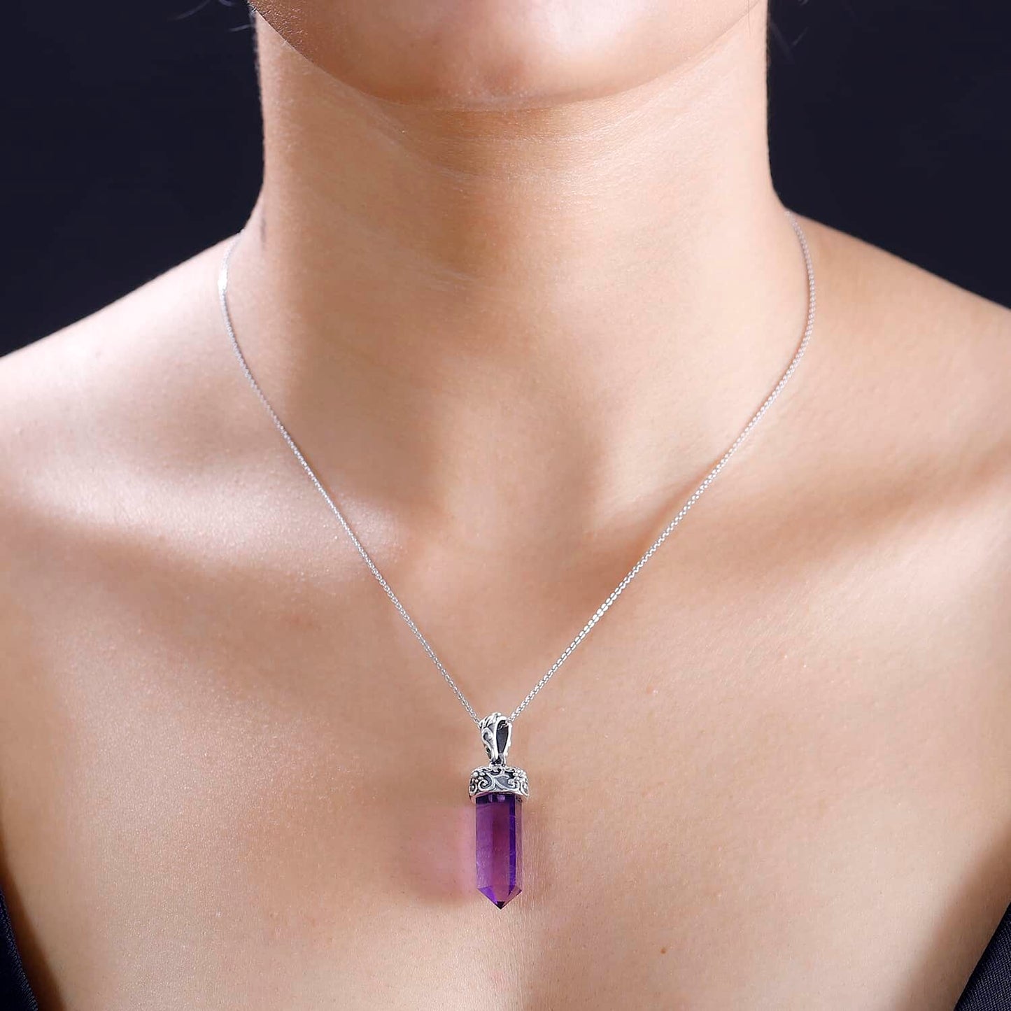 Handcrafted Genuine African Amethyst Pendant