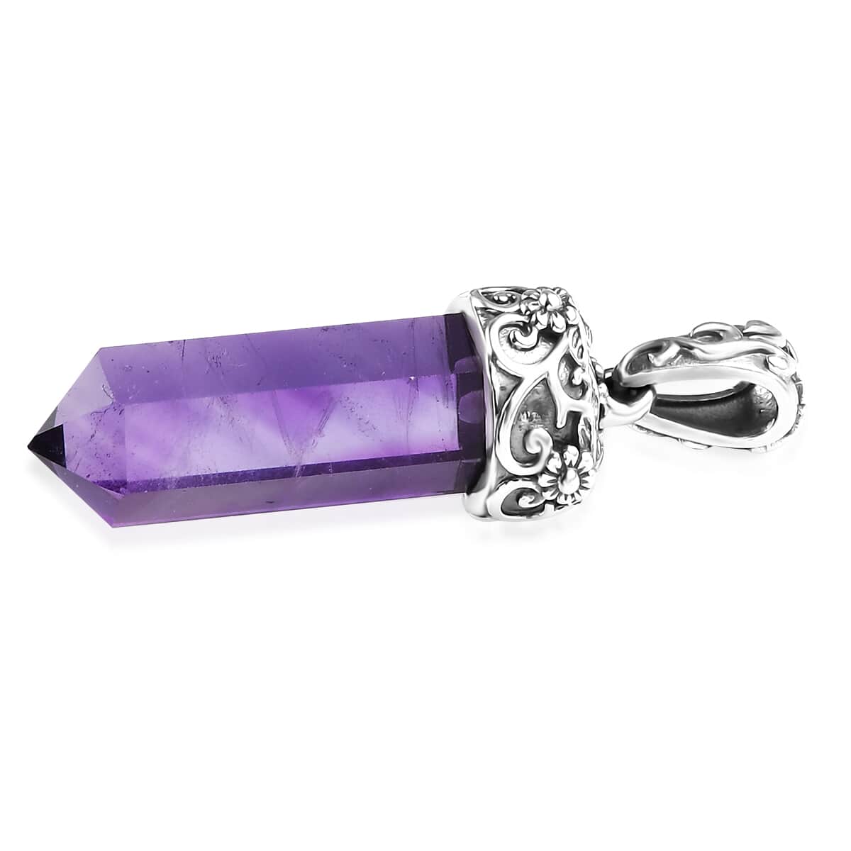 Amethyst Pencil Shape Pendant