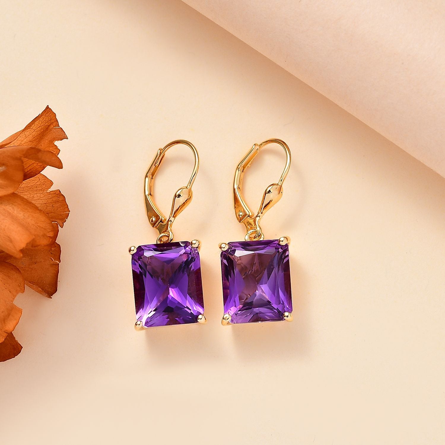 Butterfly Earrings Featuring African Amethyst