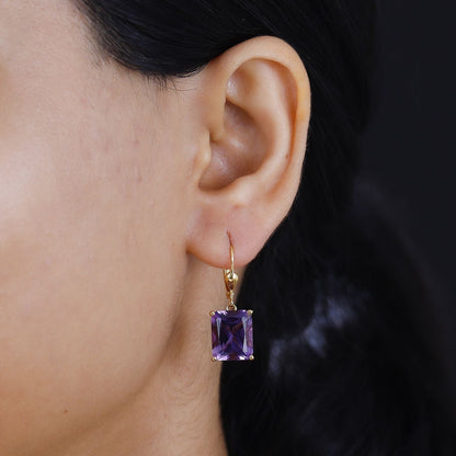 Butterfly Earrings Featuring African Amethyst