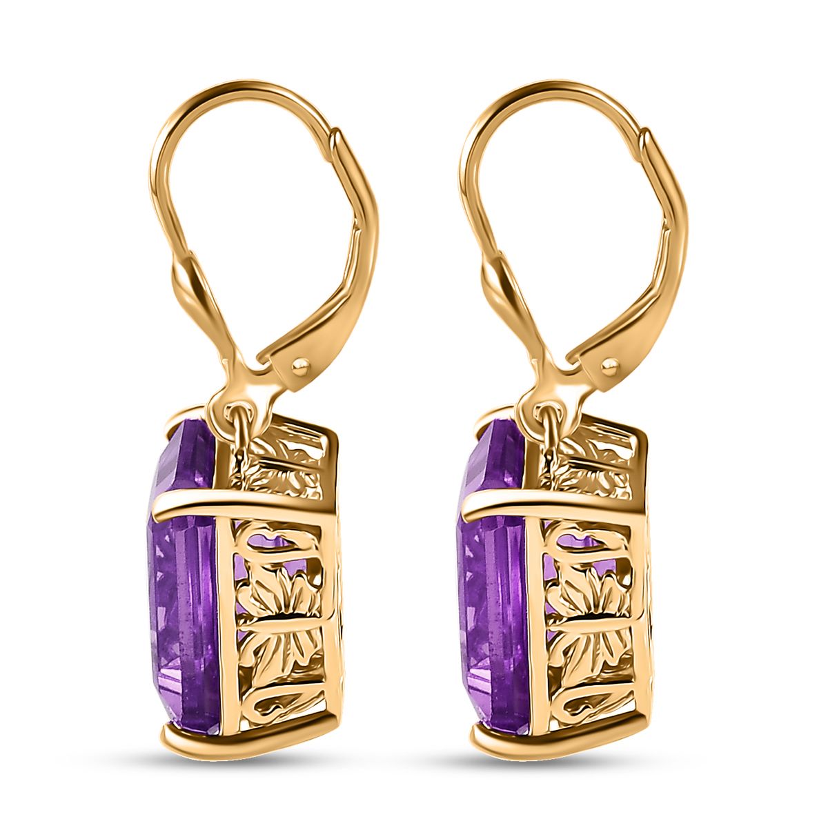 Butterfly Earrings Featuring African Amethyst