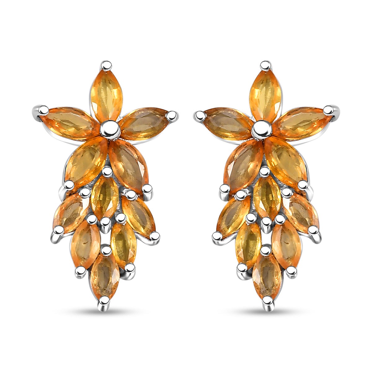 Yellow Sapphire Cascade Earrings