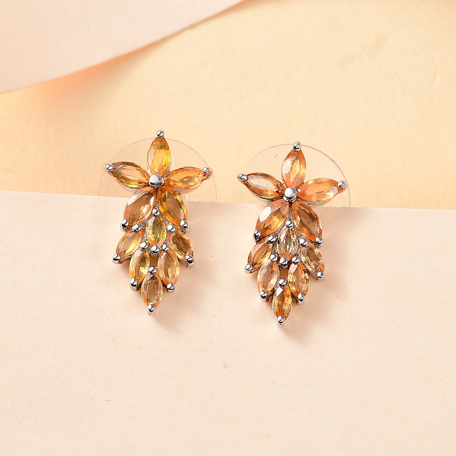 Yellow Sapphire Cascade Earrings