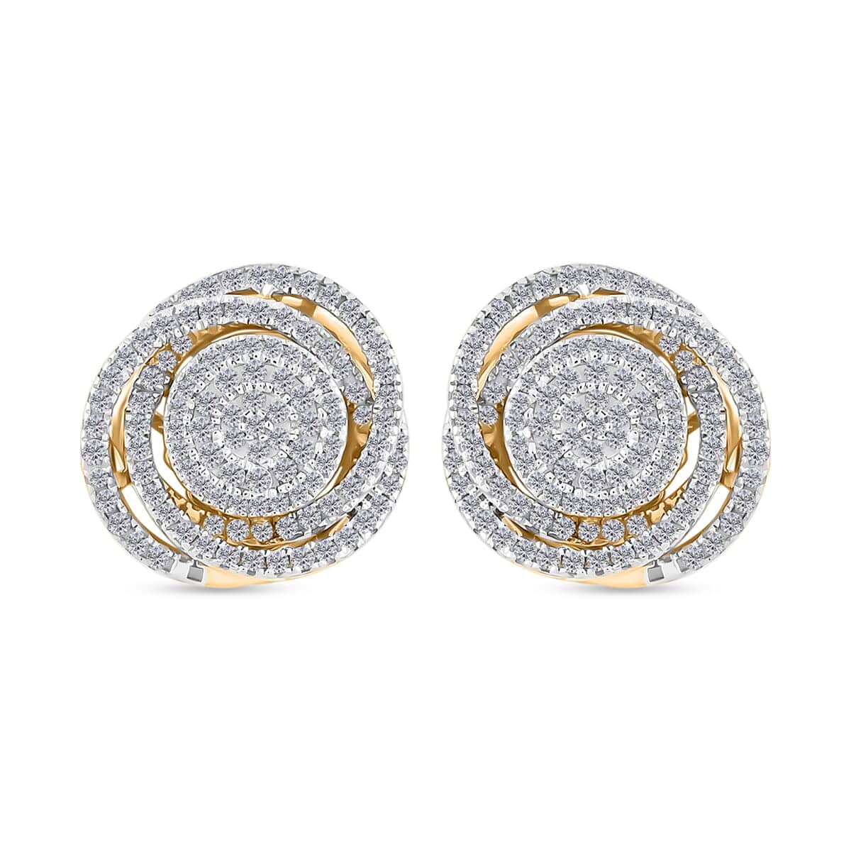 Diamond Spiral Earrings – A Radiant Symbol of Growth